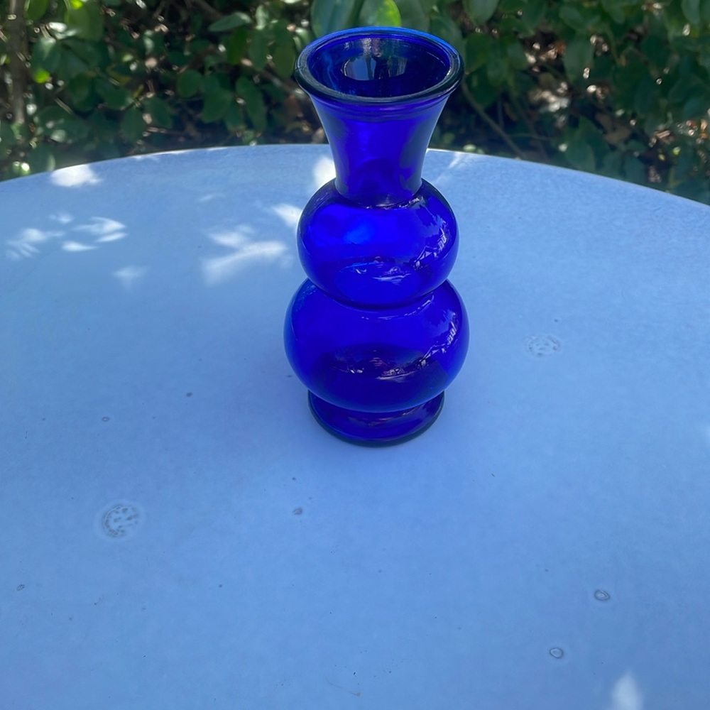 Cobalt blue glass vase
